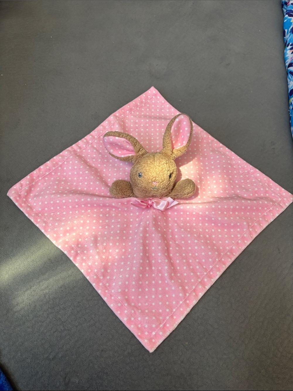 Plush Bunny Comforter Lovey - Pink Polka Dot